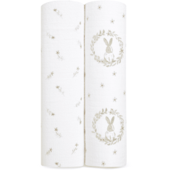 Aden +anais™ Musslin Pucktuch 2-pack Blush Ing Bunnies