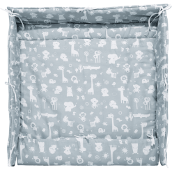 Alvi Inserto Para Parque Infantil Animales Del Zoo Azul Empolvado 70 Y 100 Cm