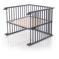 Babybay ® Kit De Conversión De Cuna Para Maxi Y Boxspring, Acabado Lacado Gris Pizarra