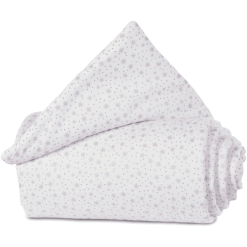 Babybay ®Nestchen Organic Cotton Maxi, Box Spring, Comfort Estrellas De Brillo Blanco Rosa 157x24 Cm