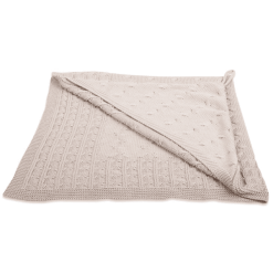 Baby's Only Manta Con Capucha Cable Beige 75x75 Cm