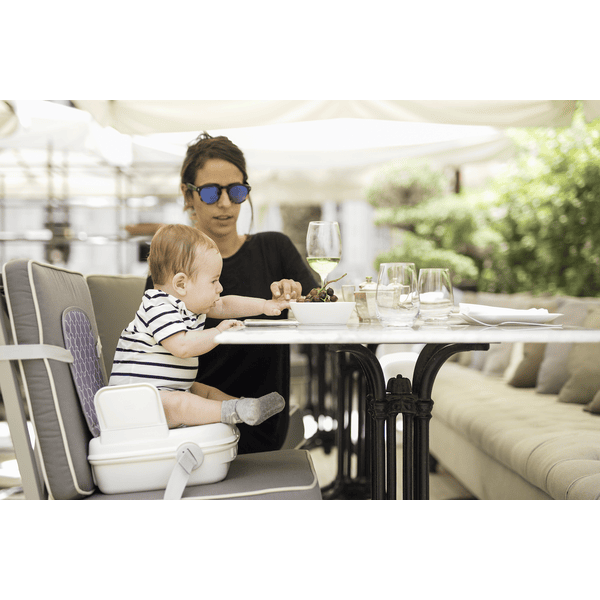 BENBAT Asiento Elevador Yummigo Con Compartimentos De Almacenamiento Gris/blanco - Imagen 2