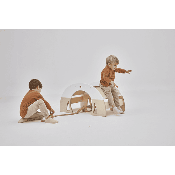 Bianconiglio Kids® Bianconiglio Kids ® Mesa Balancín DONDO Multifunción Blanco/naturaleza - Imagen 5