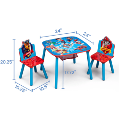 Delta Children Delta Child Ren Juego De Mesa Y Silla De Almacenamiento De La Patrulla Canina