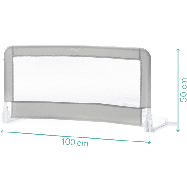Fillikid Barrera Para Cama Standard Y Boxspring 100 Cm Emil Gris - Imagen 3