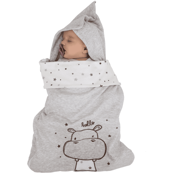 JACKY Manta Multifuncional HIPPO Gris Claro Estampado Melange - Imagen 2