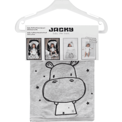 JACKY Manta Multifuncional HIPPO Gris Claro Estampado Melange