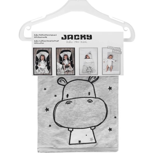 JACKY Manta Multifuncional HIPPO Gris Claro Estampado Melange