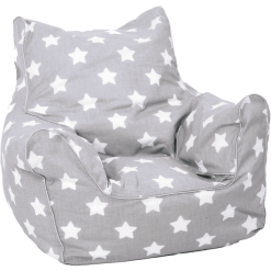 Knorr Toys® Knorr® Toys Sillón Puff- Estrellas Blanco
