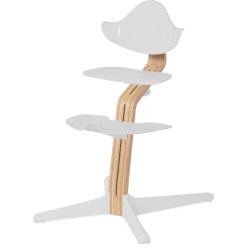 Nomi By Evomove Columna Central Para Trona De Roble Con Núcleo De Haya, Blanco Aceitado