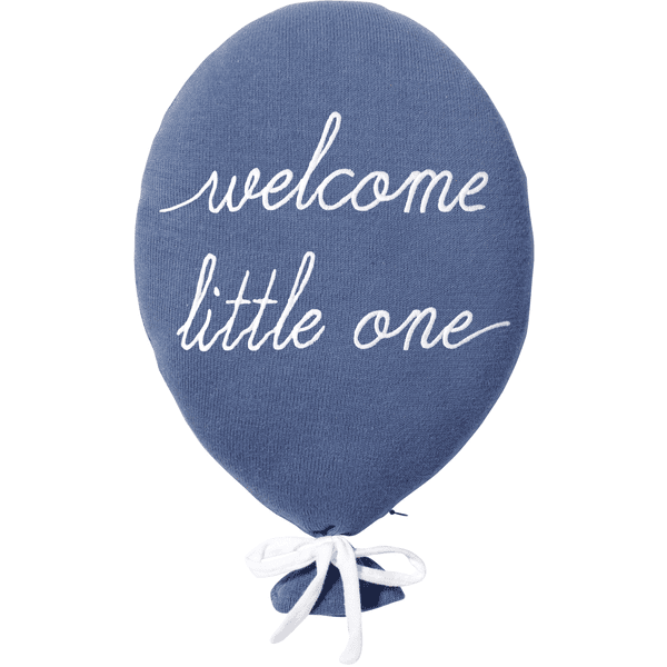 Nordic Coast Company Cojín Decorativo Globo " Welcome Little One" Azul