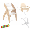 QuarttoLino® QuarttoLino ® Trona Set Mini Blanco