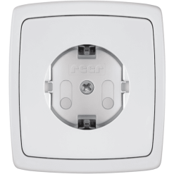 Reer Protector De Enchufes Atornillable, 20 Piezas Blanco