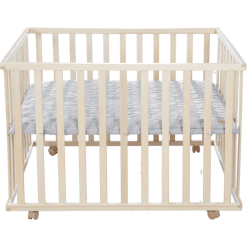 Roba Parque Infantil / Corralito De Bebé 75 X 100 Cm Blanco Style Estrellas Gris Plata