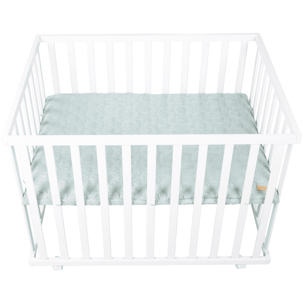 Roba Parque Infantil / Corralito De Bebé 75 X 100 Cm Blanco Style Frosty Green Stars - Imagen 5