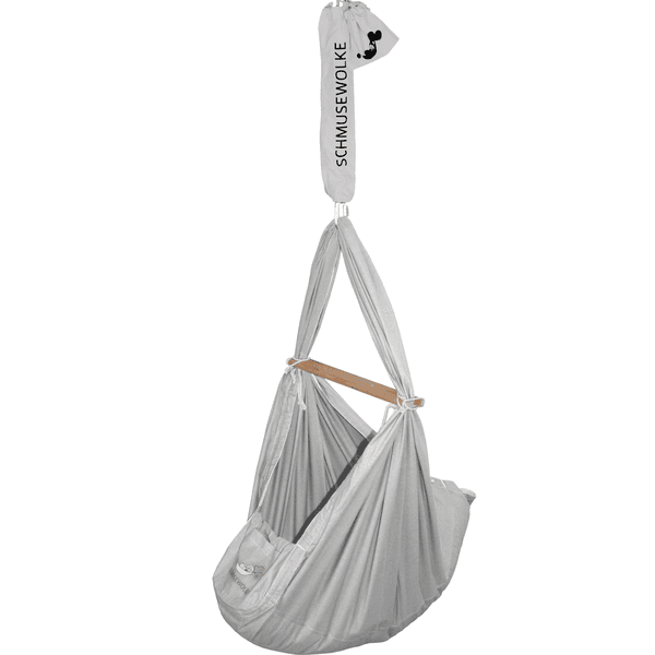 SCHMUSEWOLKE Cuna Colgante Baby Bio Gris Con Tipi Blanco - Imagen 4