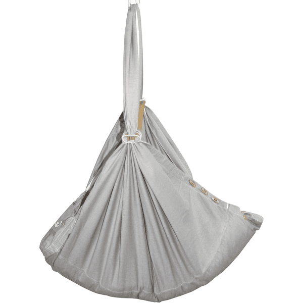 SCHMUSEWOLKE Cuna Colgante Baby Bio Gris Con Tipi Blanco - Imagen 5