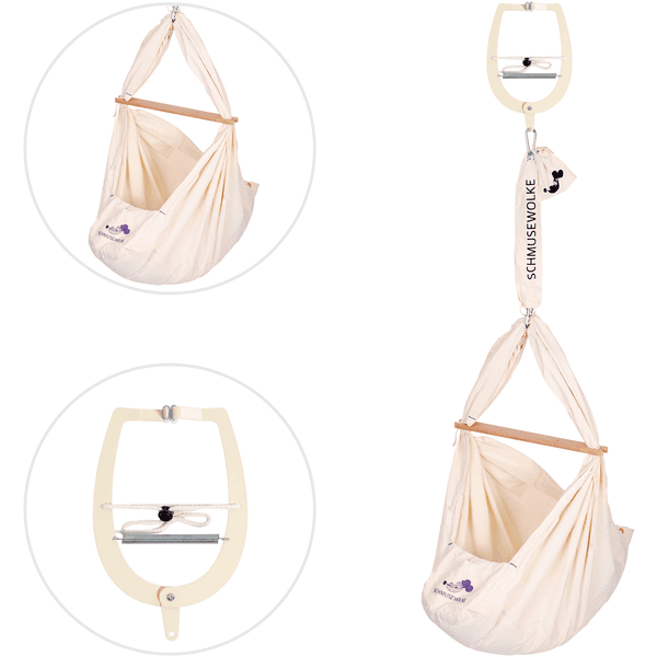 SCHMUSEWOLKE Cuna Colgante Con Soporte Para La Puerta Bio - Imagen 2