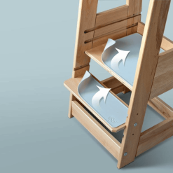 TiSsi ®Set De Alfombras Antideslizantes Lunar Rock Gris Para La Torre De Aprendizaje Felix