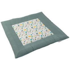 Ullenboom Manta De Arrastre Waffle Pique Motif Sage Green Rainforest 100x100 Cm