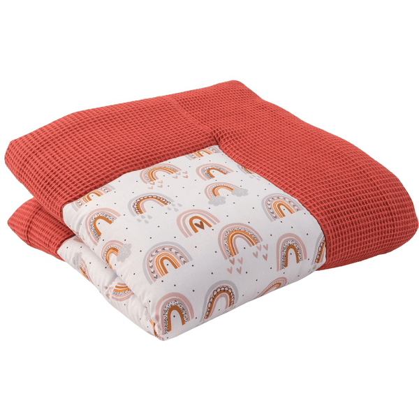 Ullenboom Manta De Gatera Con Motivo De Piqué Oxidado Arco Iris 100x100 Cm - Imagen 4