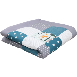 Ullenboom Manta De Juegos Y Parque Infantil 120X120 Cm Animales Del Bosque Petrol