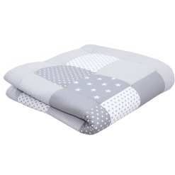 Ullenboom Manta De Juegos Y Parque Infantil 120X120 Cm Estrellas Gris