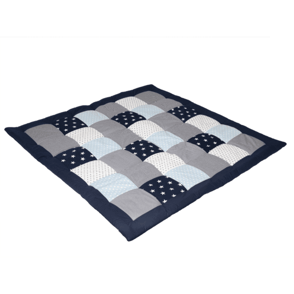 Ullenboom Manta De Juegos Y Parque Infantil 140X140 Cm Azul Azul Claro Gris - Imagen 2