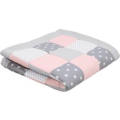 Ullenboom Manta De Juegos Y Parque Infantil 140X140 Cm Rosa Gris