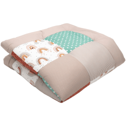 Ullenboom Manta Y Protector Para Parque Infantil Arco Iris 100X100 Cm