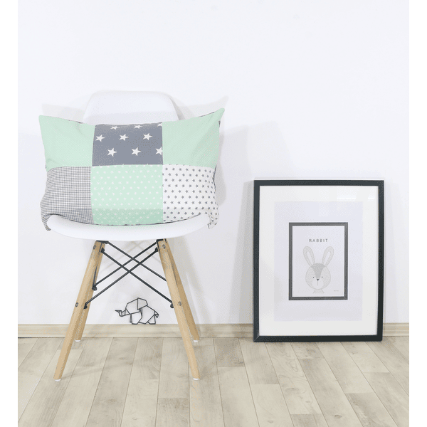 Ullenboom Patch Cojín De Trabajo 40 X 60 Cm Mint Gris - Imagen 4