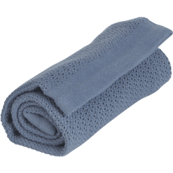 Vinter & Bloom VINTER& BLOOM Blanket Soft Grid GOTS Denim Blue
