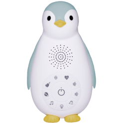 ZAZU Zoe - Caja Musical Pingüino Bluetooth Con Luz De Noche Azul