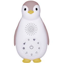 ZAZU Zoe - The Penguin Bluetooth Music Box Con Night Light Pink